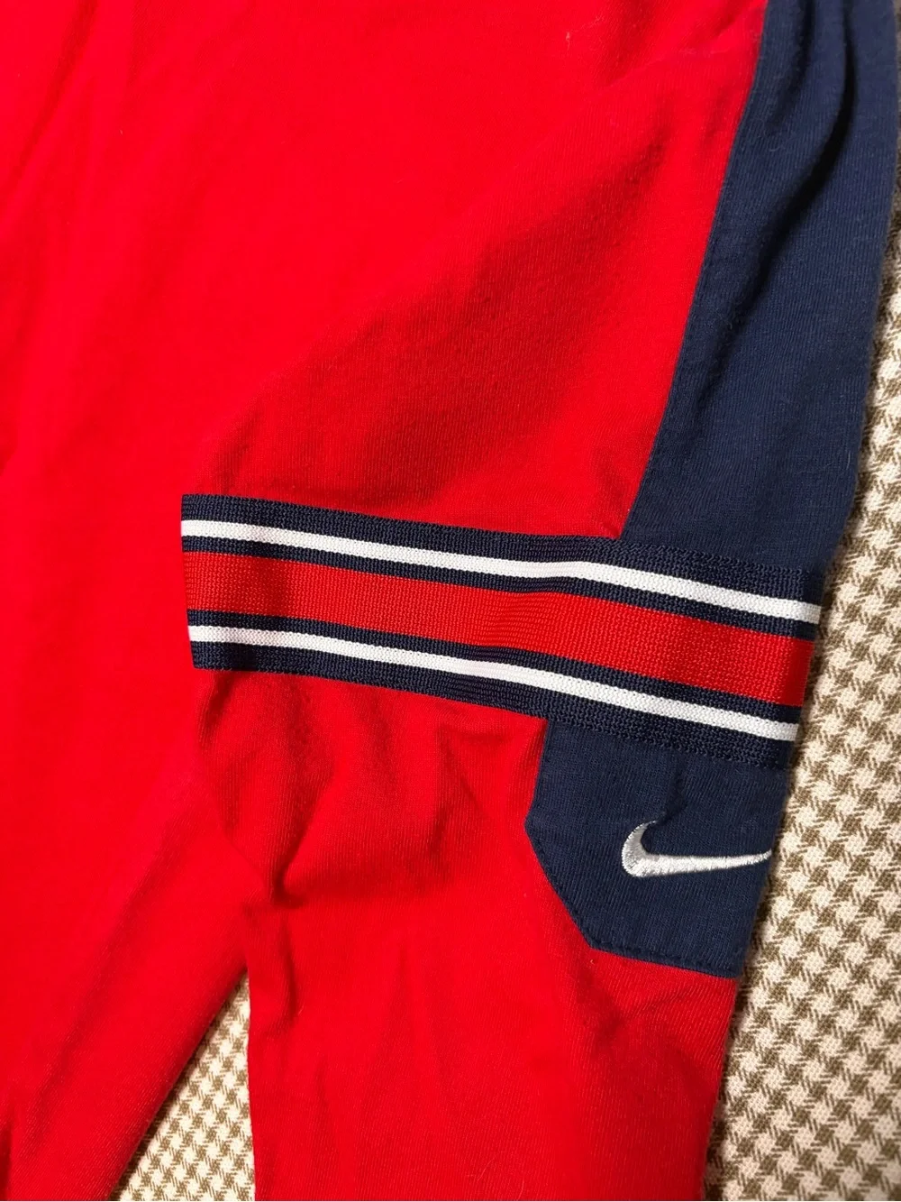 Y2K Nike Cleveland Indians Long Sleeve Shirt Youth Size 5 MLB Baseball Red